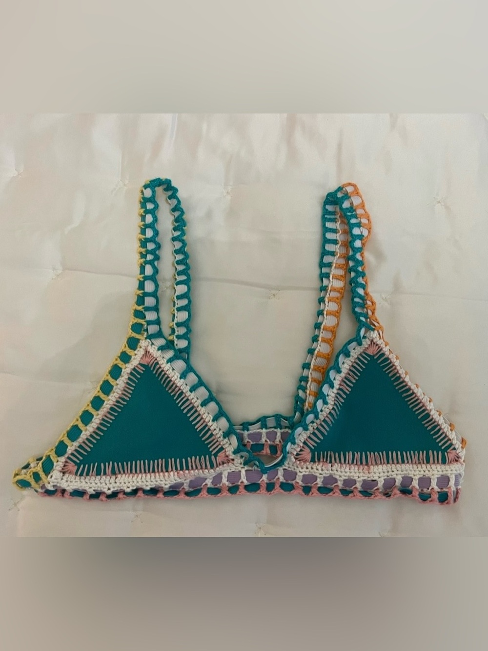 KIINI Teal Crochet-Trim Bikini Set - Picture 8 of 8